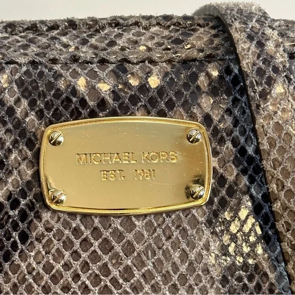 Michael Kors Mini Python Crossbody Hamilton Bag - Picture 3 of 10